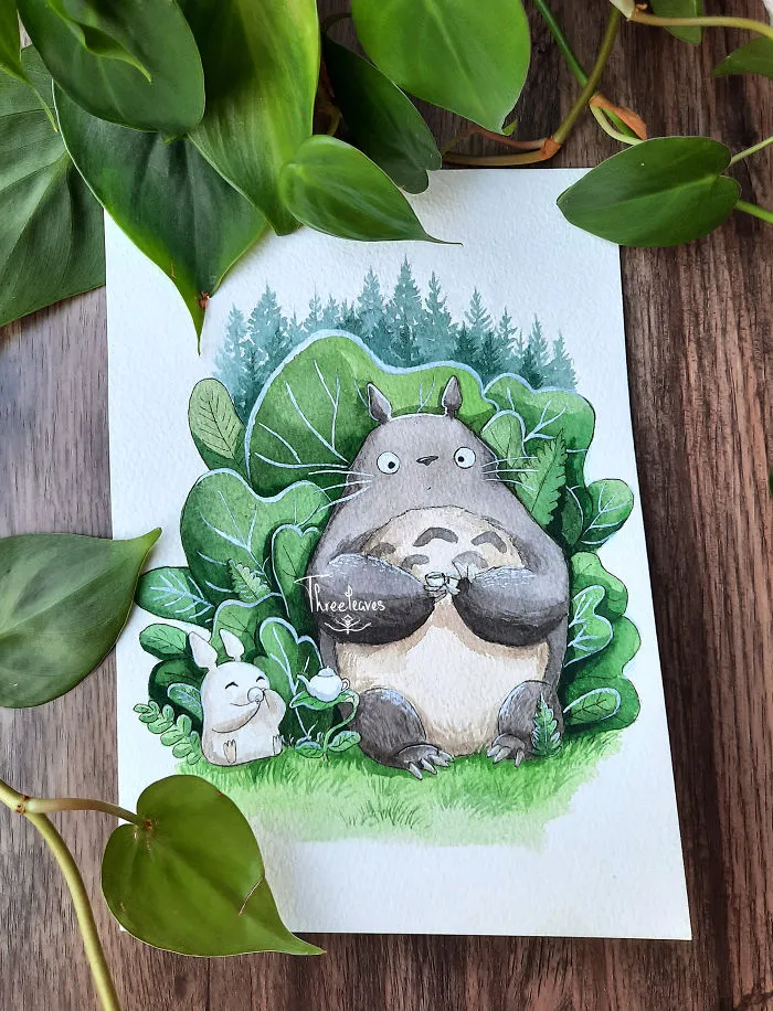 Here Are My 10 Paintings Of Studio Ghibli Characters Hanging Out In Nature