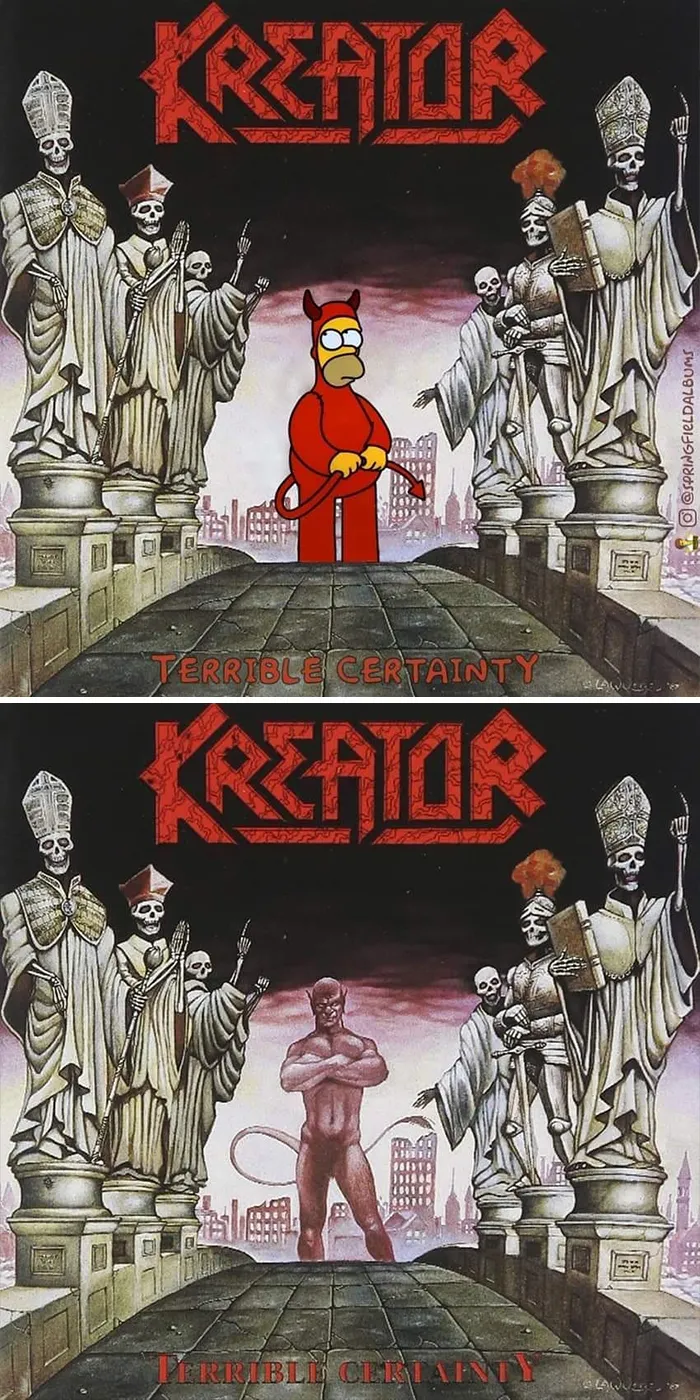 Someone Recreates 65 Metal Album Covers With Characters From The Simpsons And It's Hilariously Accurate
