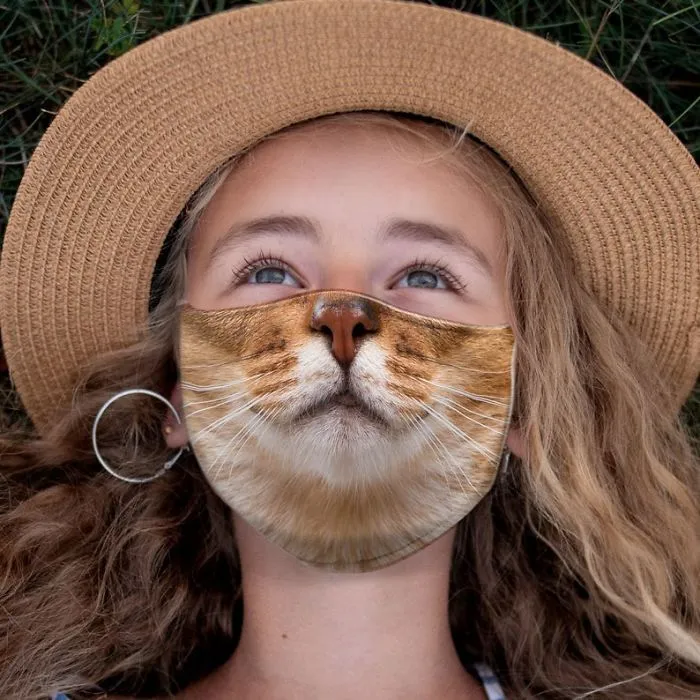 Face Masks With Cat Designs Exist And They Look Either Creepy, Hilarious Or Both (30 Pics)