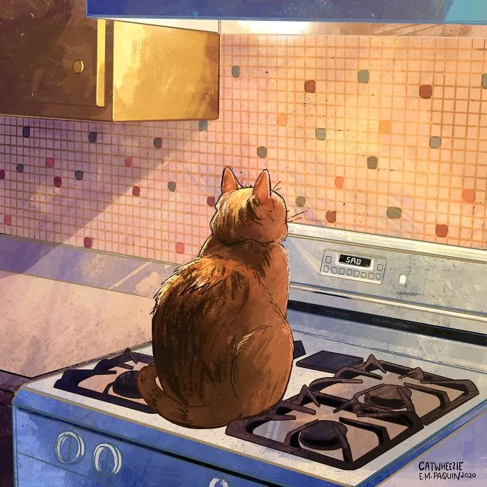 Artist Wants To Adopt A Cat So Bad, She Signs Up For A 100-Day Cat Meme Drawing Challenge