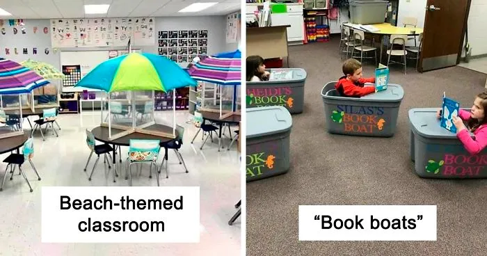 31 Awesome Teachers Who Tried To Make Their Socially Distanced Classrooms Look Less Scary And Succeeded