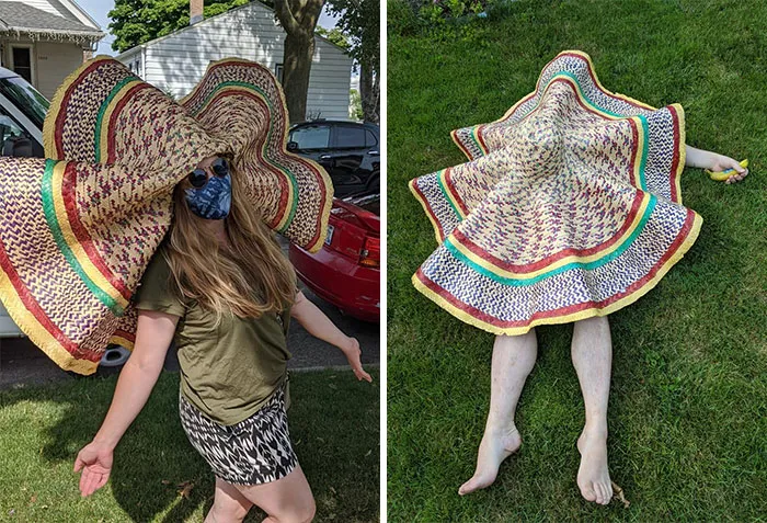 Encontré este sombrero ridículamente enorme en una venta. Genial para confundir a las presas antes de escupirles veneno a los ojos