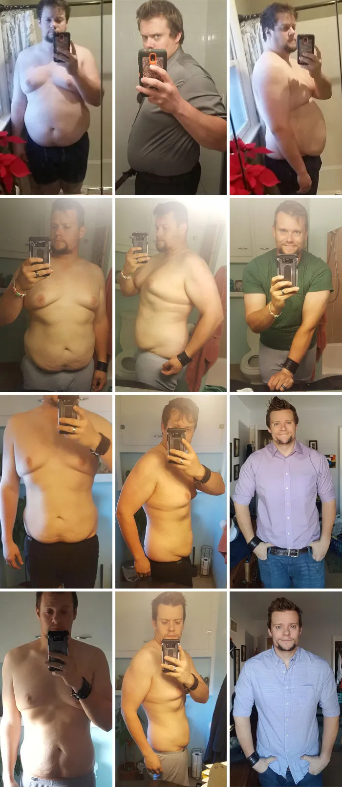 De 154 kilos a 105 kilos. Del 15 de junio al 1 de marzo