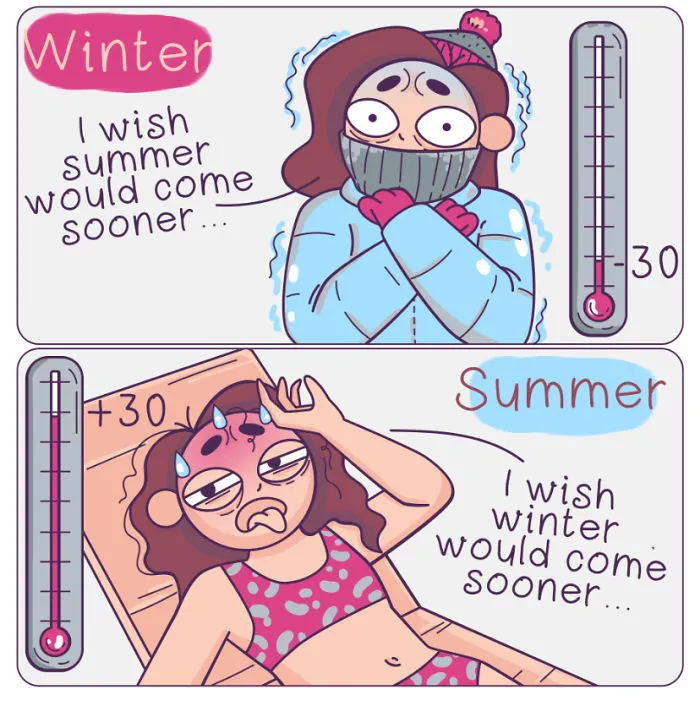 My 30 Comics About Ironic And Funny Situations Girls Live Through During Summer