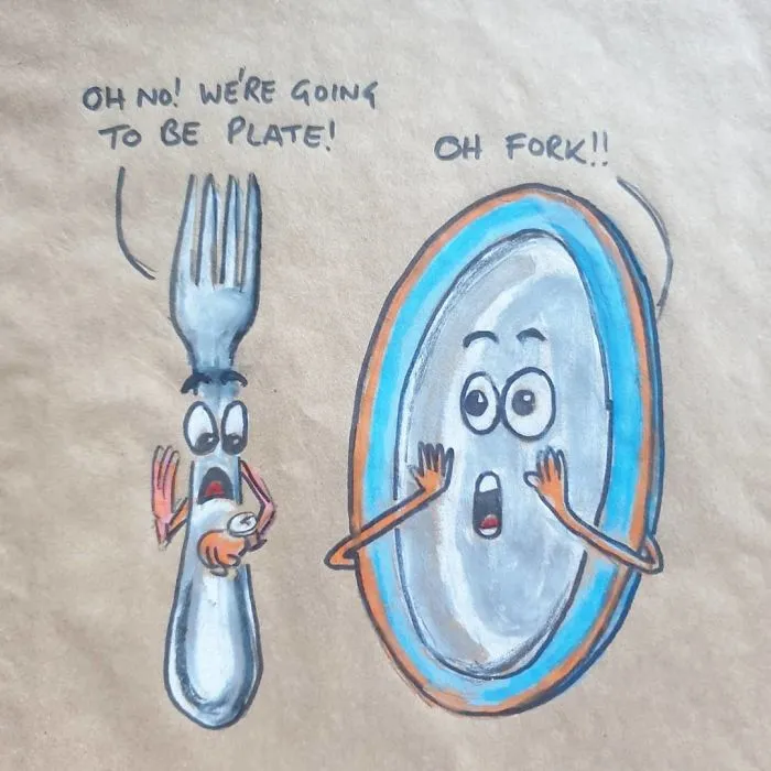 I've Been Drawing Dad Jokes And Puns On My Daughters’ Lunch Bags Every Day For The Past 8 Years (30 Pics)