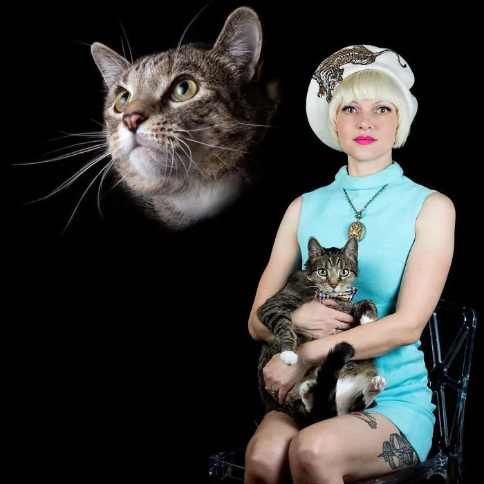 Photographer Takes Hilarious Double Exposure Portraits Of Pets And Their Owners (35 Pics)