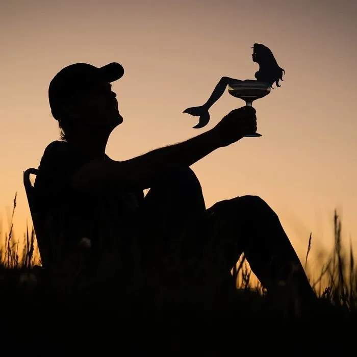 I Continue Posing With My Cardboard Cutouts At Sunset And Here Is The Result