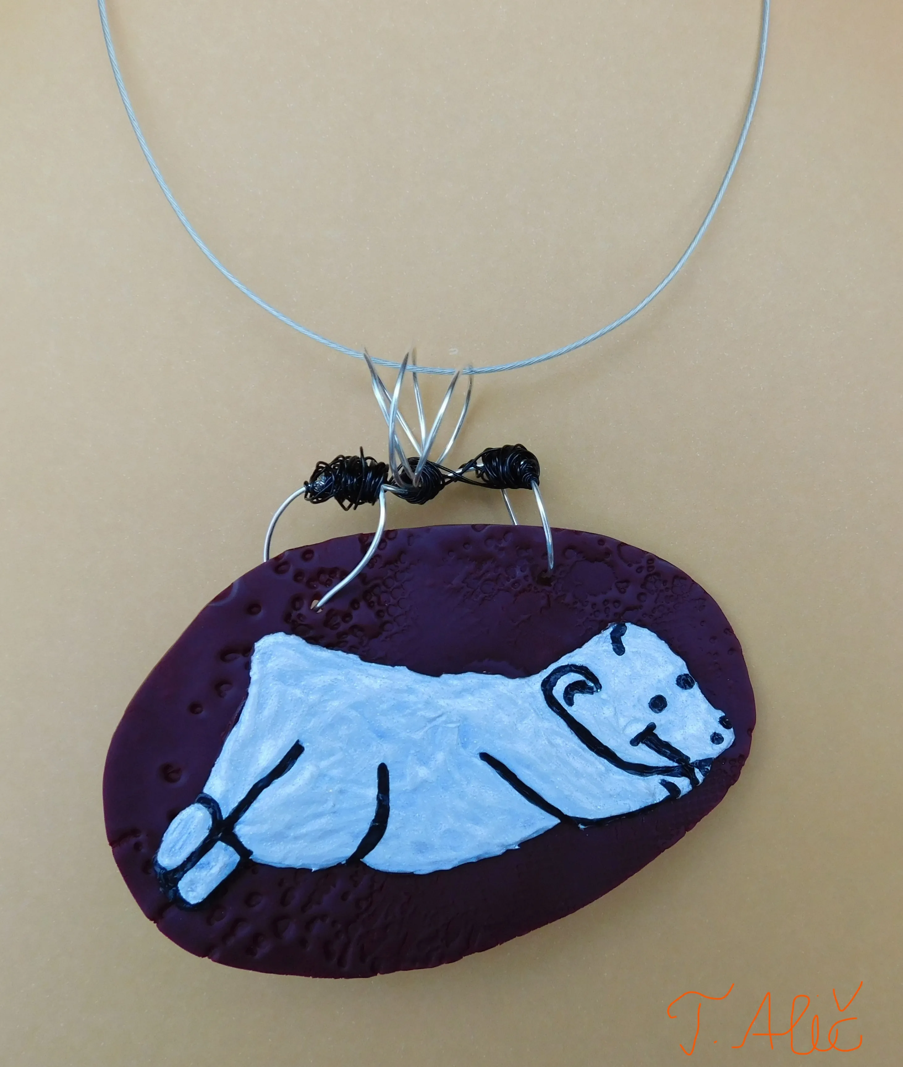 Handmade Necklace: Polar Bear