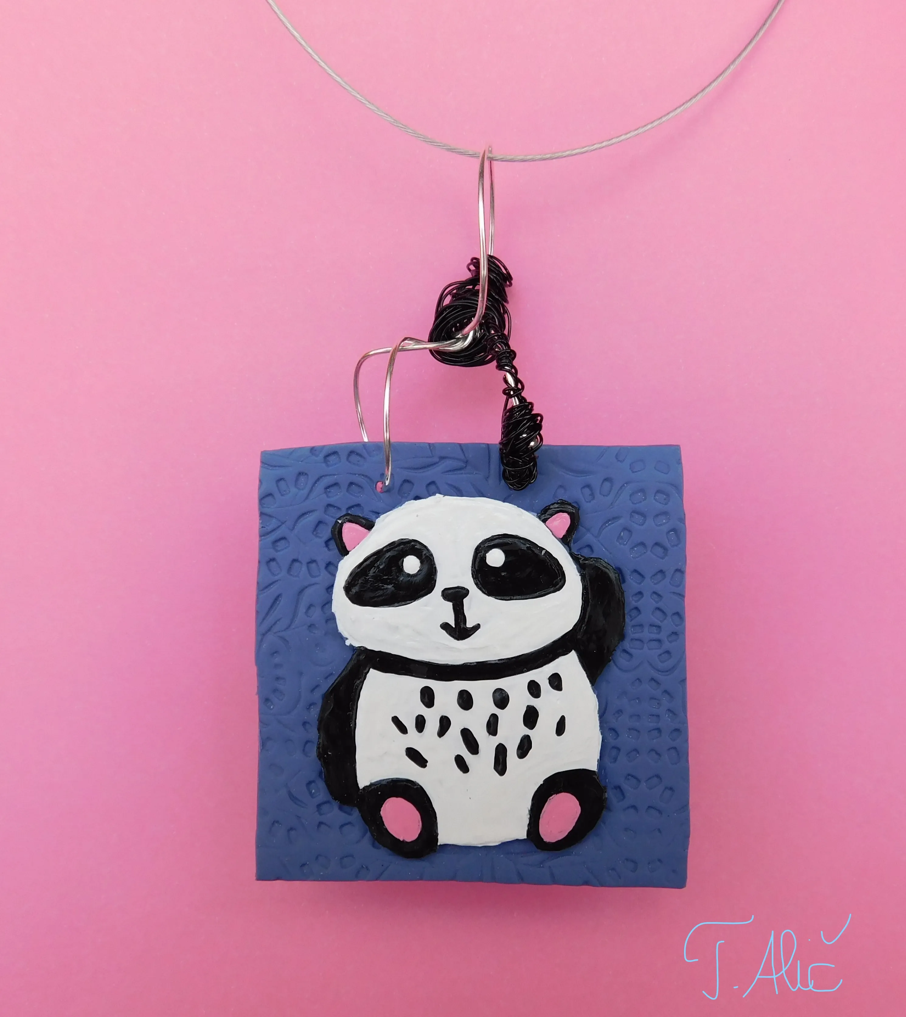 Handmade Necklace: Panda