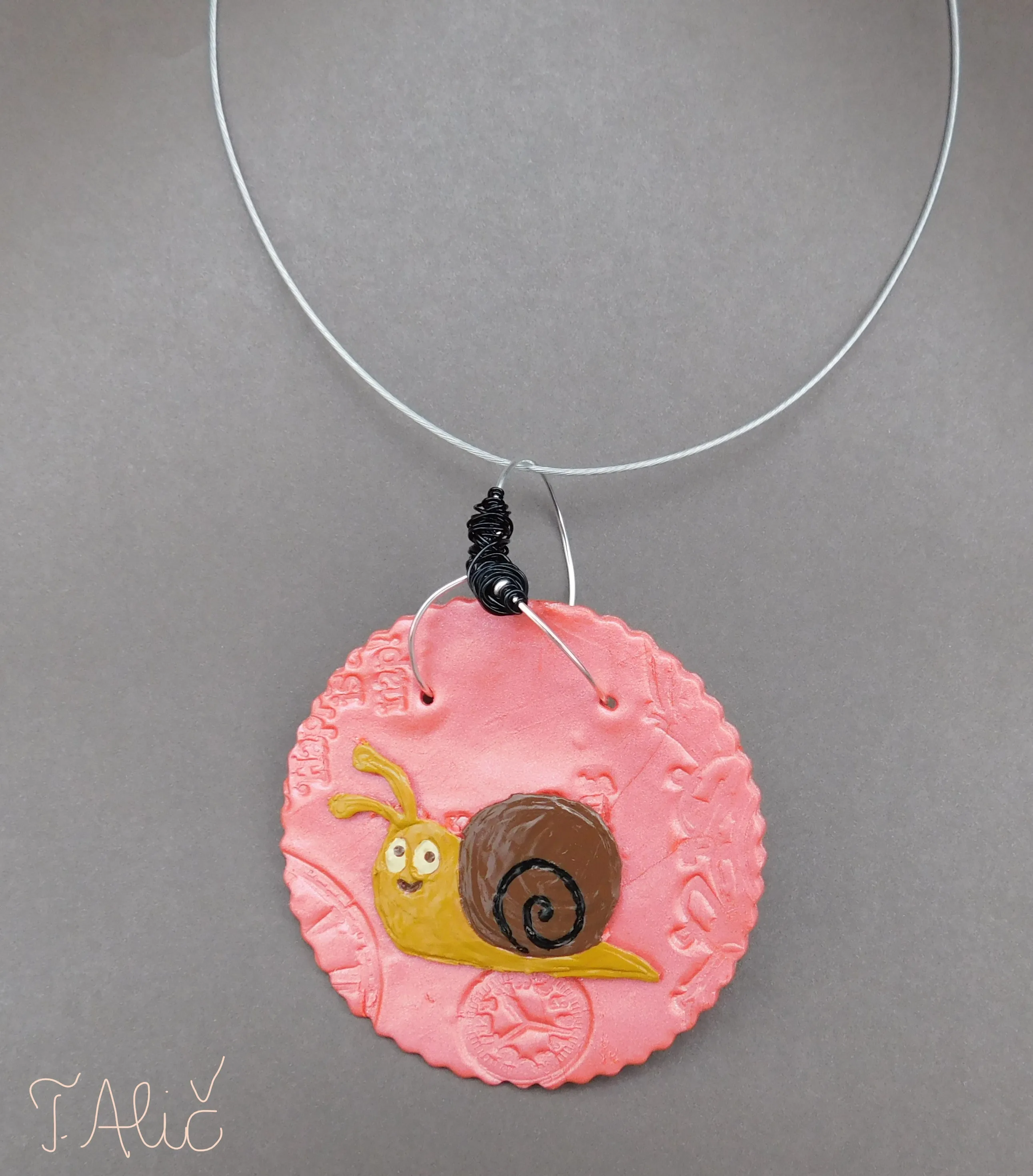 Handmade Necklace: Snail