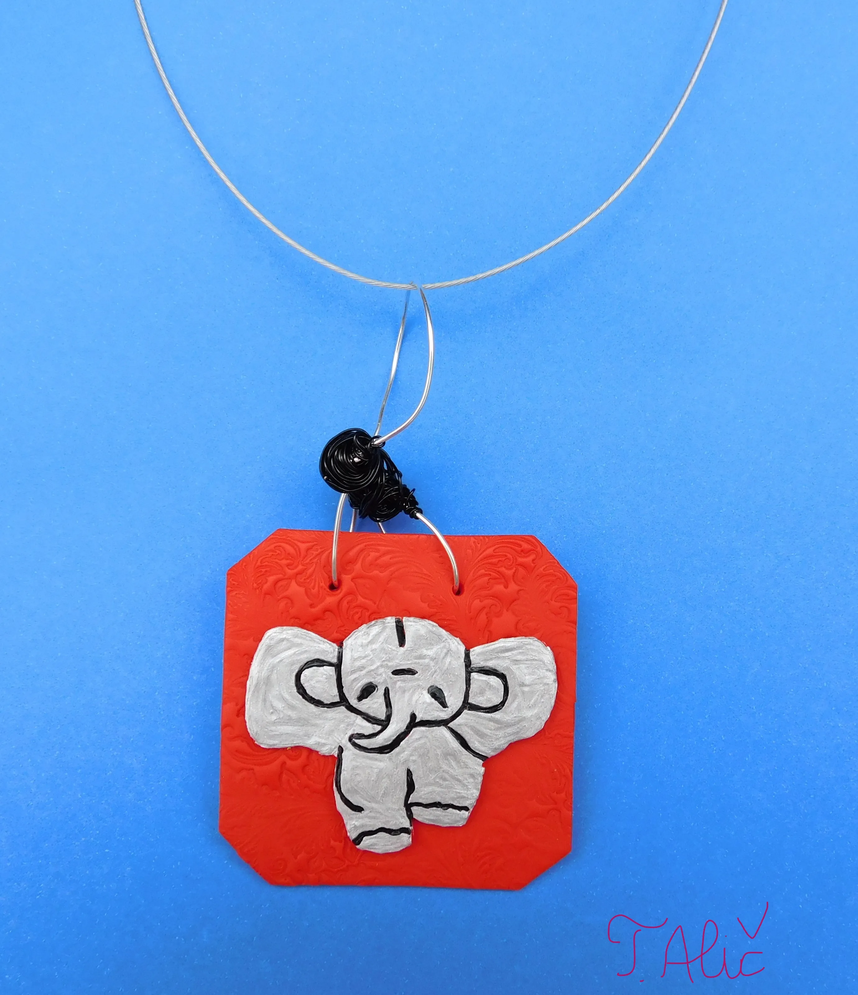 Handmade Necklace: Elephant