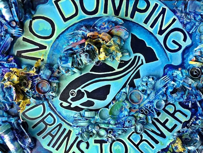 Here Are My 22 Assemblage Paintings That I Created To Bring Awareness To Plastic Waste