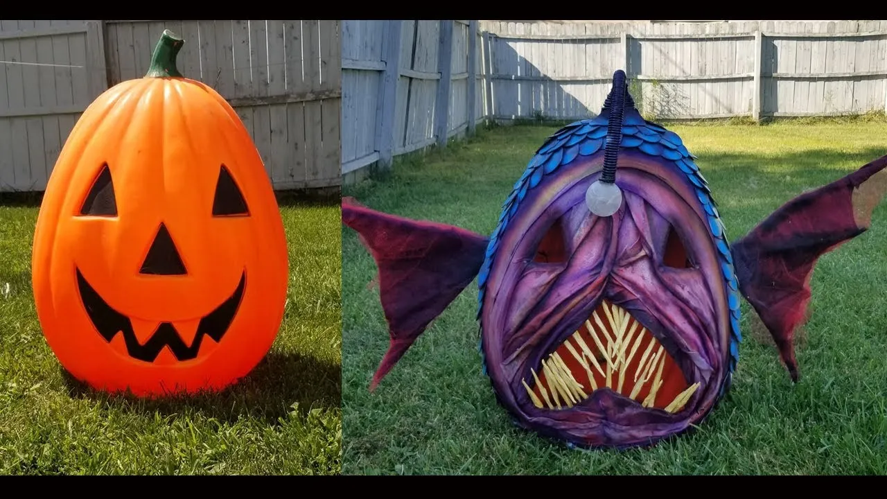 Turning A Pumpkin Into An Anglerfish