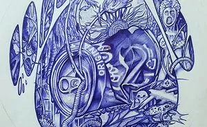 I Made Delft Blue Plates With Bic Ballpoint