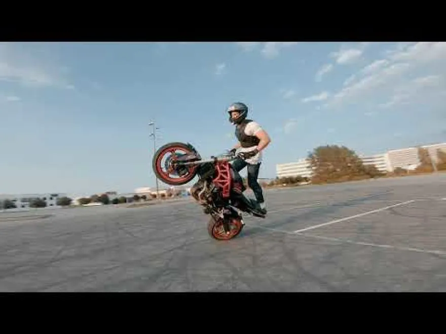 Fpv Drone Chasing Stunt Bikers