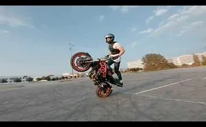 Fpv Drone Chasing Stunt Bikers