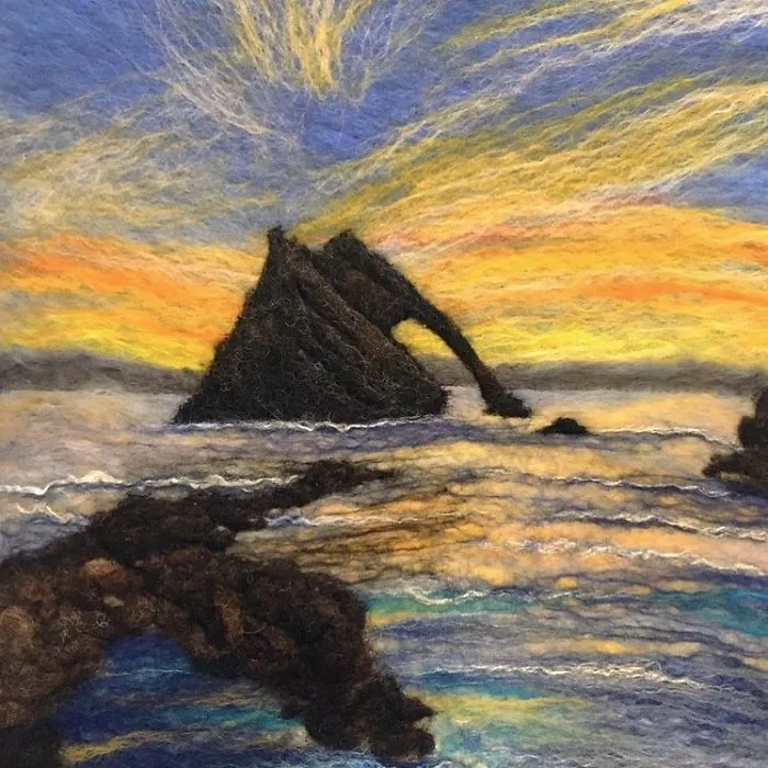 Bow Fiddle Rock At Sunset