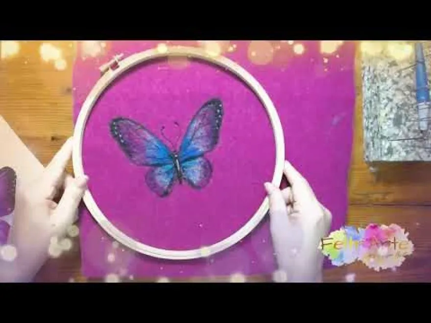 I Created This Amazing Realistic Butterfly Painting Out Of Magic Wool!