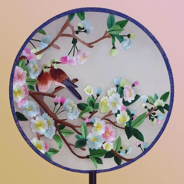 Magpies And Cherry Blossoms