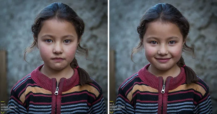 10 Fotos de gente antes y después de que les pidieran sonreír (Nuevas fotos)