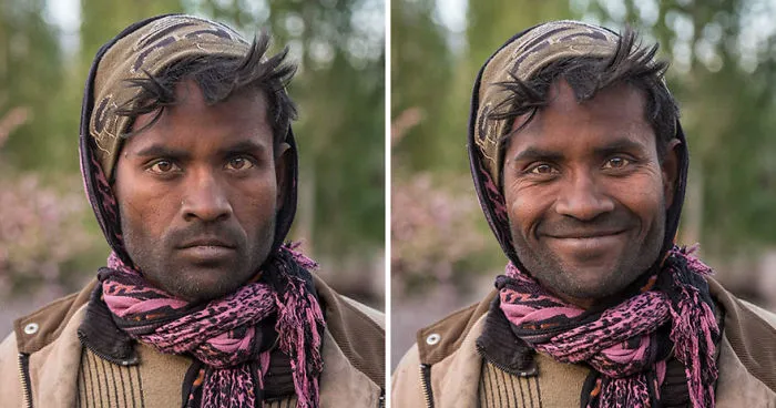 10 Fotos de gente antes y después de que les pidieran sonreír (Nuevas fotos)