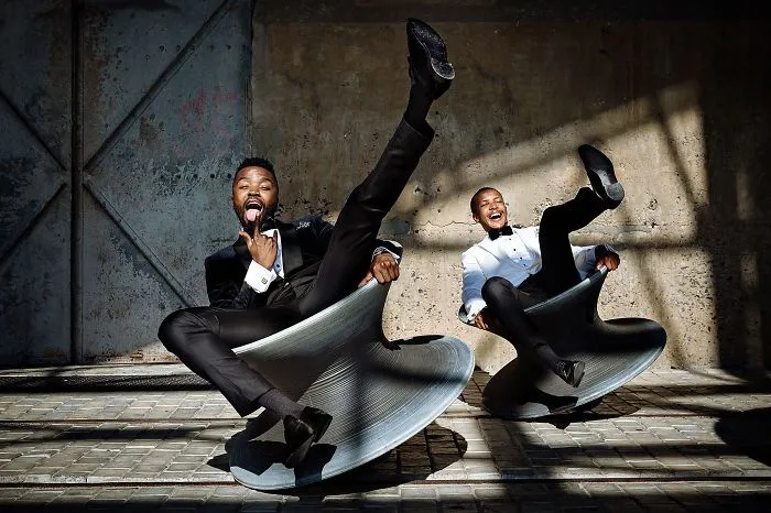 This Full Of Energy And Perfectly Timed Photo Of A Groom And His Best Man