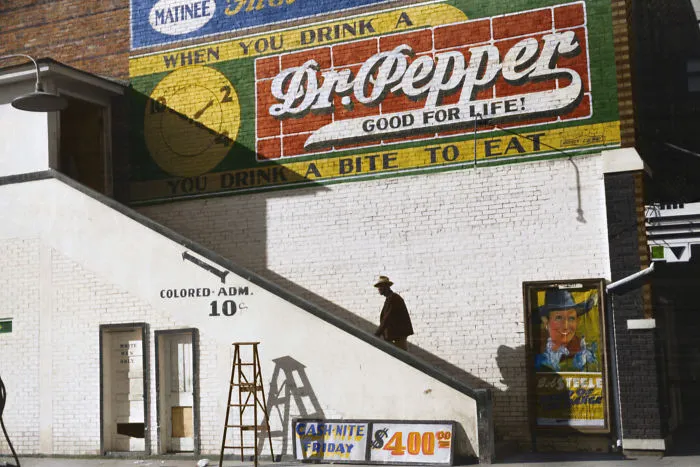 Negro Going In Colored Entrance Of Movie House On Saturday Afternoon, Belzoni, Mississippi Delta, Mississippi