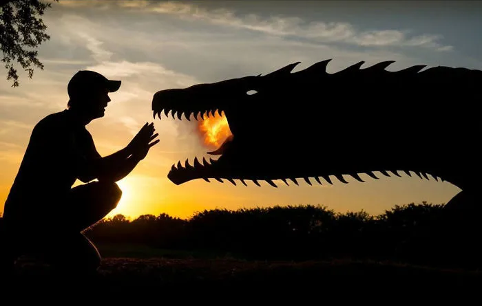 I Continue Posing With My Cardboard Cutouts At Sunset And Here Is The Result