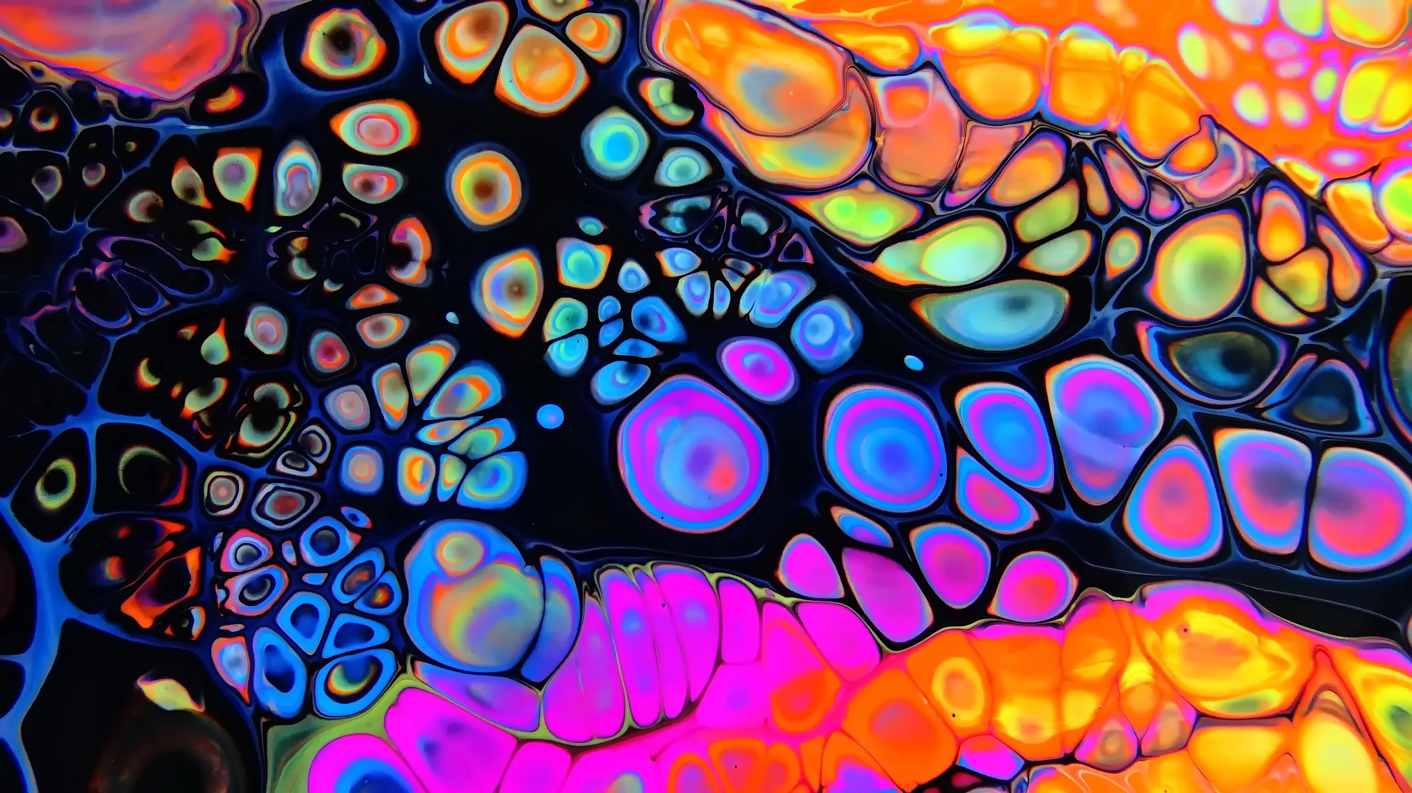 Rainbow Dinosaur ~ Flip Cup Acrylic Pour ~ Fluorecent Paints ~ Spin Art