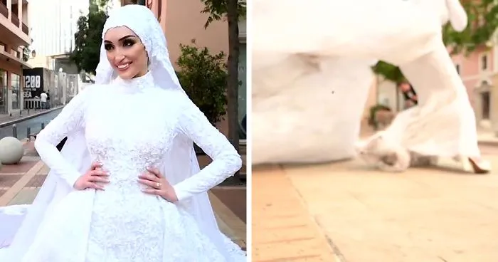 Photographer Captures The Exact Moment Of The Beirut Explosion In This Wedding Photoshoot