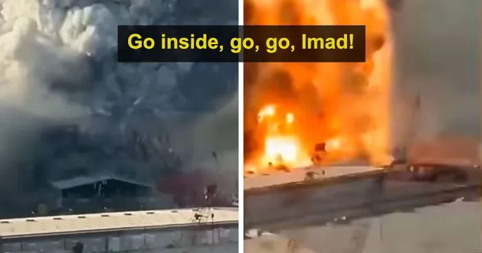 Man Doesn't Listen To Woman Who Asks To Stop Filming Beirut Warehouse Fire And Come Inside, Regrets It After It Explodes