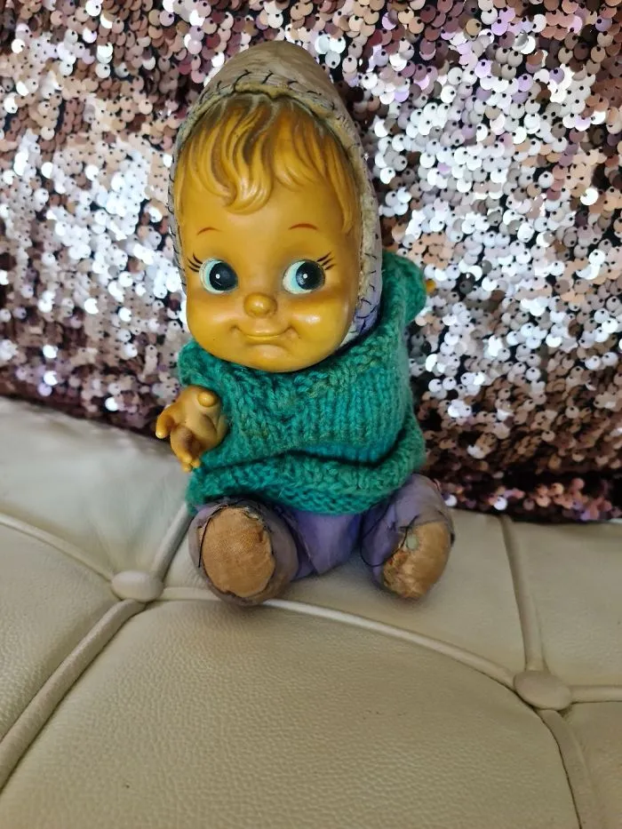 Duimelotje.....almost 45 Years Old. Knitted The Sweater Myself When I Was About 6 Years Old
