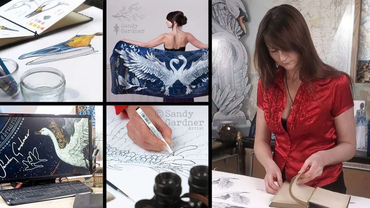 Lockdown Artist Captures The Love Story Of Two Swans Migrating From Russia To The UK