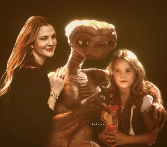 Drew Barrymore y Gertie (y E.T.)