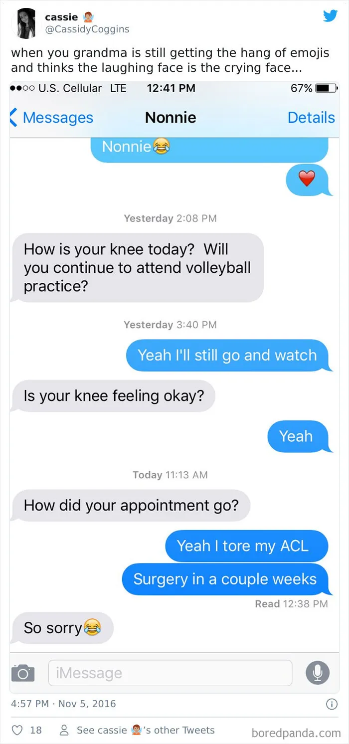 30 Old People Using The 😂 Emoji Without Knowing The Meaning Of It