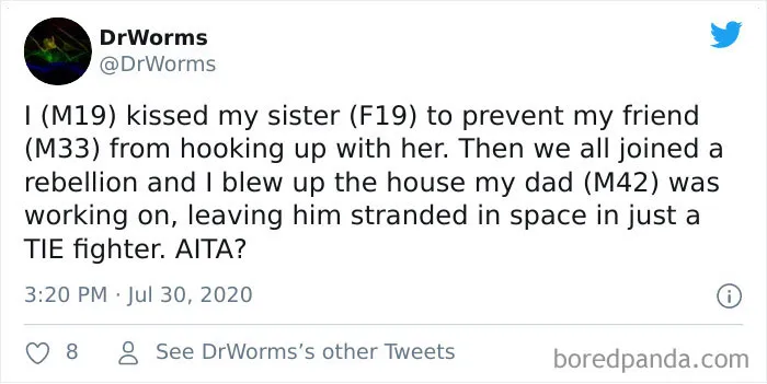 30 People Who Turned Their Favorite Movies Into Hilarious “Am I The A-Hole” Posts