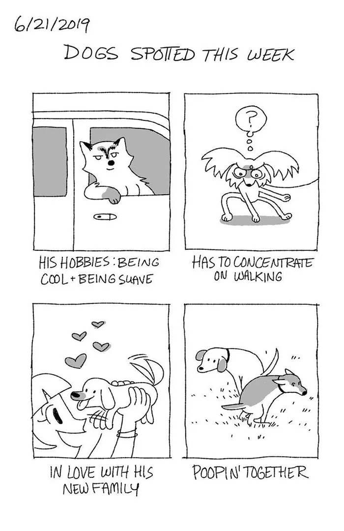 Artist Illustrates The Personalities Of Dogs She Spots Every Week In "The Good Boy Report" (35 Pics)
