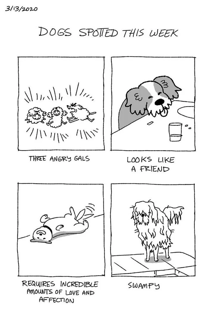Artist Illustrates The Personalities Of Dogs She Spots Every Week In "The Good Boy Report" (35 Pics)