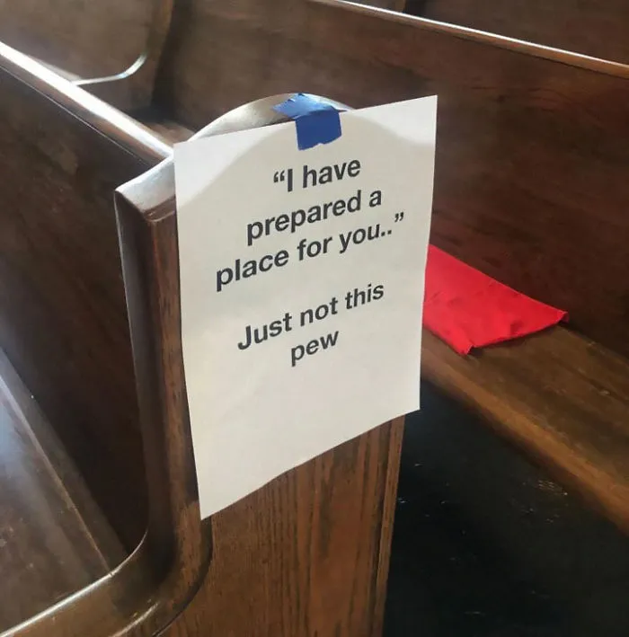 This Church Uses Hilarious And Accurate Biblical References To Enforce Social Distancing (8 Pics)