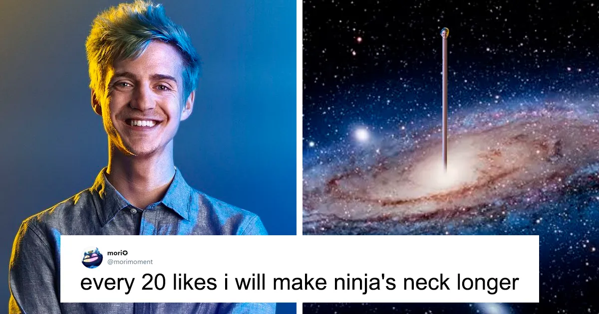 This Twitter User Lengthens Ninja's Neck After Every 20 Likes, Posts The Hilarious Result After Receiving 100k Likes