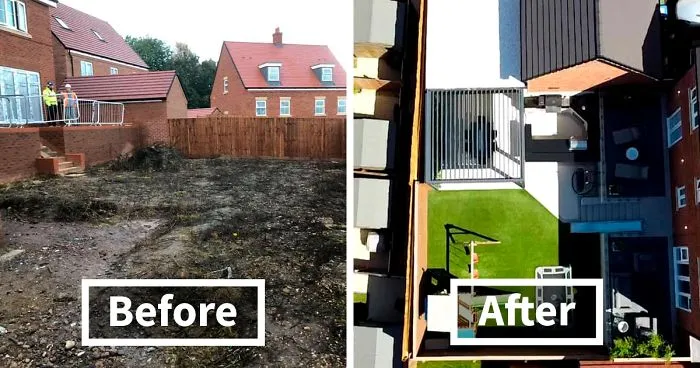 Landscapers Turn This Backyard Into An Amazing Lounge Area