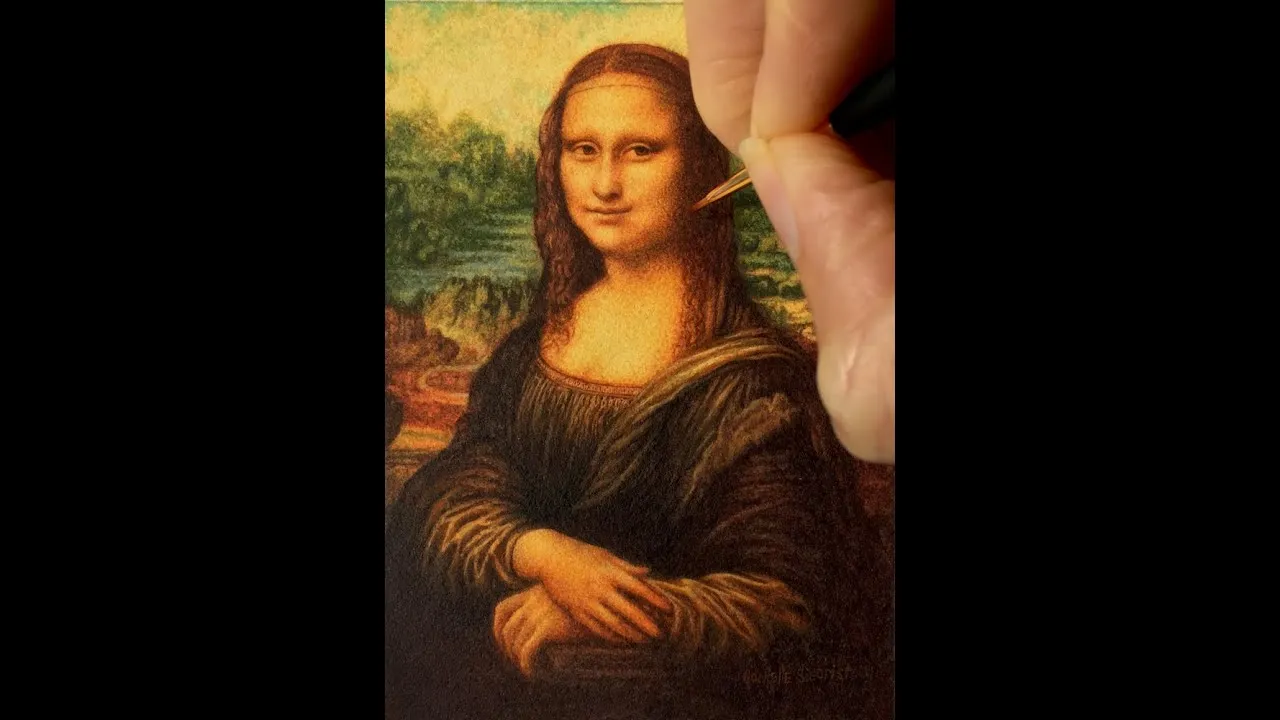I Passed The Time During The Pandemic Painting Da Vinci's Mona Lisa In Miniature