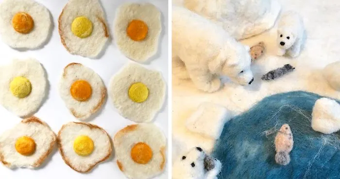 I Make Felted Fake Foods And Cutesy Animals (60 Pics)