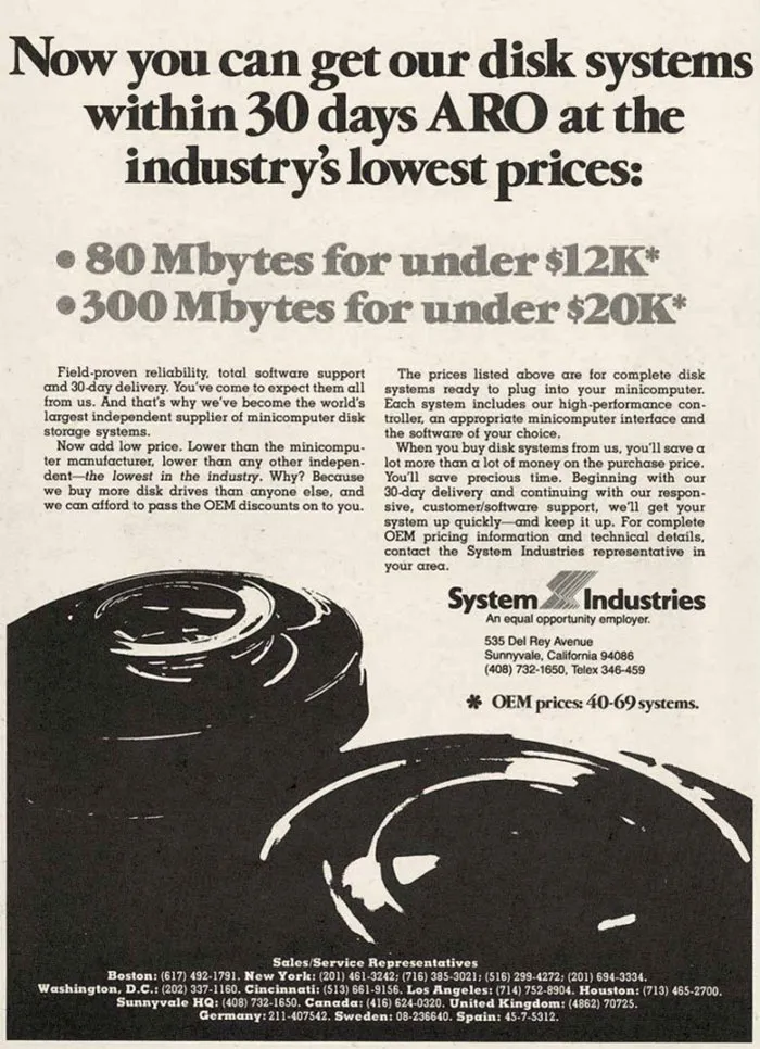 Mid-80's Seagate St4096 Memory Hard Disk: $12,000