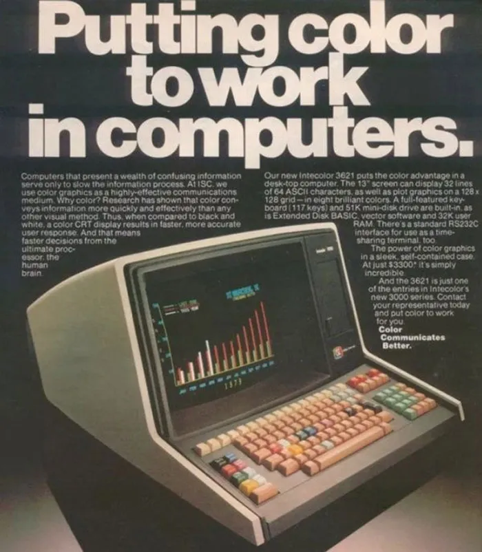 Intecolor 3621 With 51k Disk Drive: $3,300.00