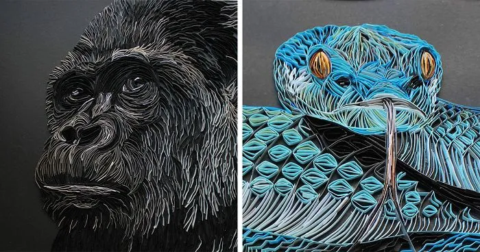 I Use A Paper Quilling Technique To Create These Art Pieces (42 Pics)