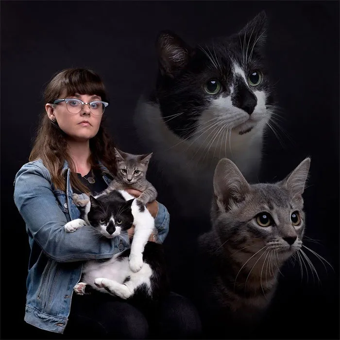Photographer Takes Hilarious Double Exposure Portraits Of Pets And Their Owners (35 Pics)