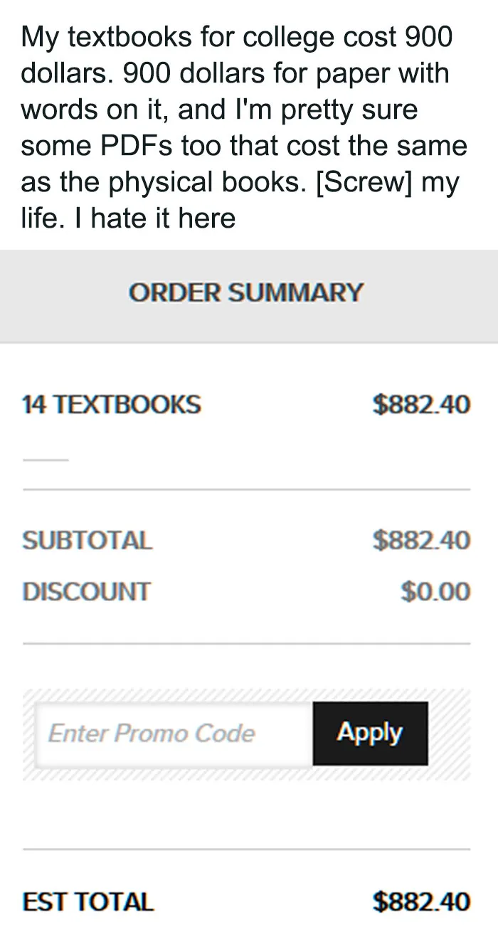 30 Times US Students Were Shocked By Textbook Prices And Shamed Them Online