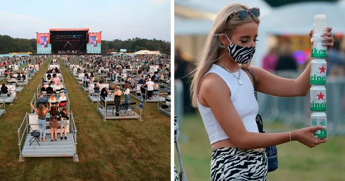 The UK's First Socially Distanced Concert Shows The Possible New Reality Of Concerts
