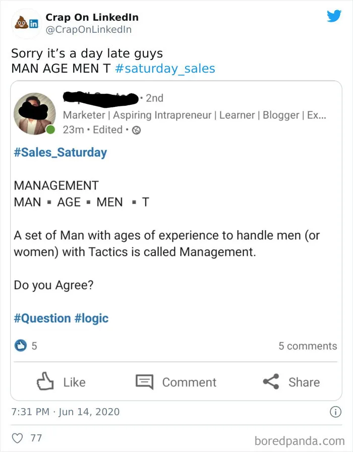 This Twitter Account Is Dedicated To Showcasing All The 'Crap On LinkedIn' And Here's 40 Of The Best Finds